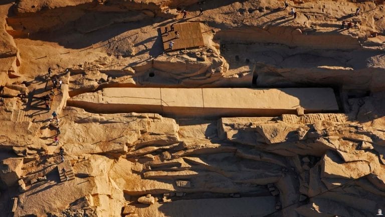One of the unfinished obelisks near one of the quarries in Aswan which where most granite in ancient Egypt came from.