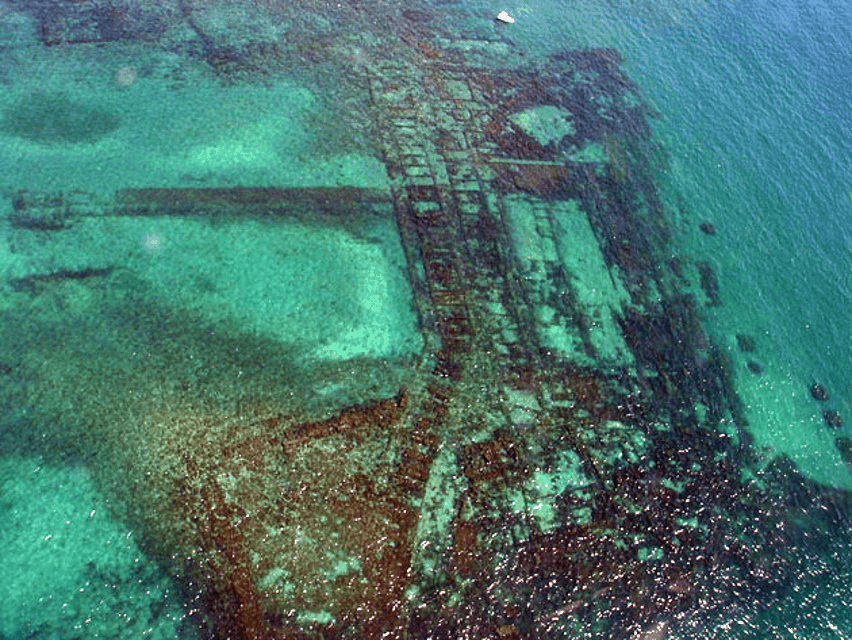 Some of the remains of Portus Julius.