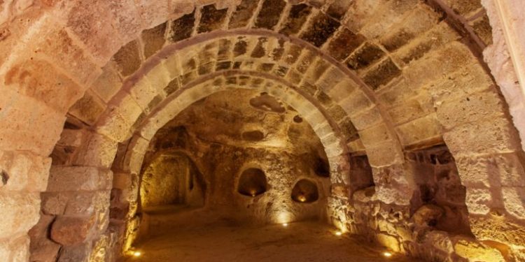 Tunnels in the ancient underground city of Derinkuyu.