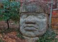 One of the 17 giant head statues erected by the ancient Olmecs.