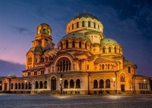 Cathedral Saint Aleksandar Nevski in Sofia, Bulgaria.