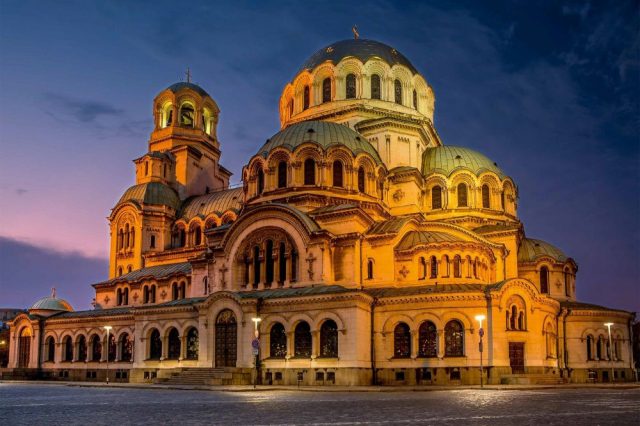 Cathedral Saint Aleksandar Nevski in Sofia, Bulgaria.