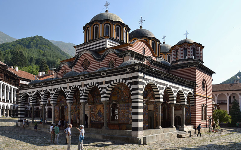 The church in Rila Monastery. 