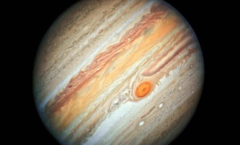 The most recently released photo of Jupiter from the Hubble Space Telescope. Credit: NASA