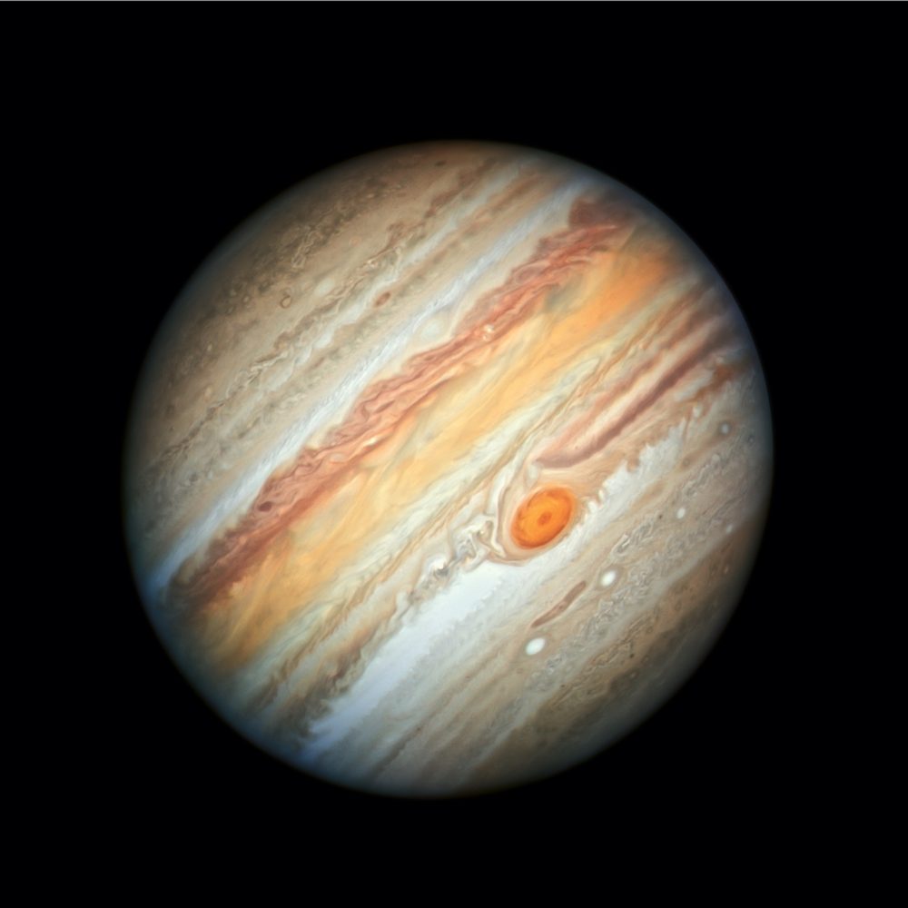 The most recently released photo of Jupiter from the Hubble Space Telescope. Credit: NASA
