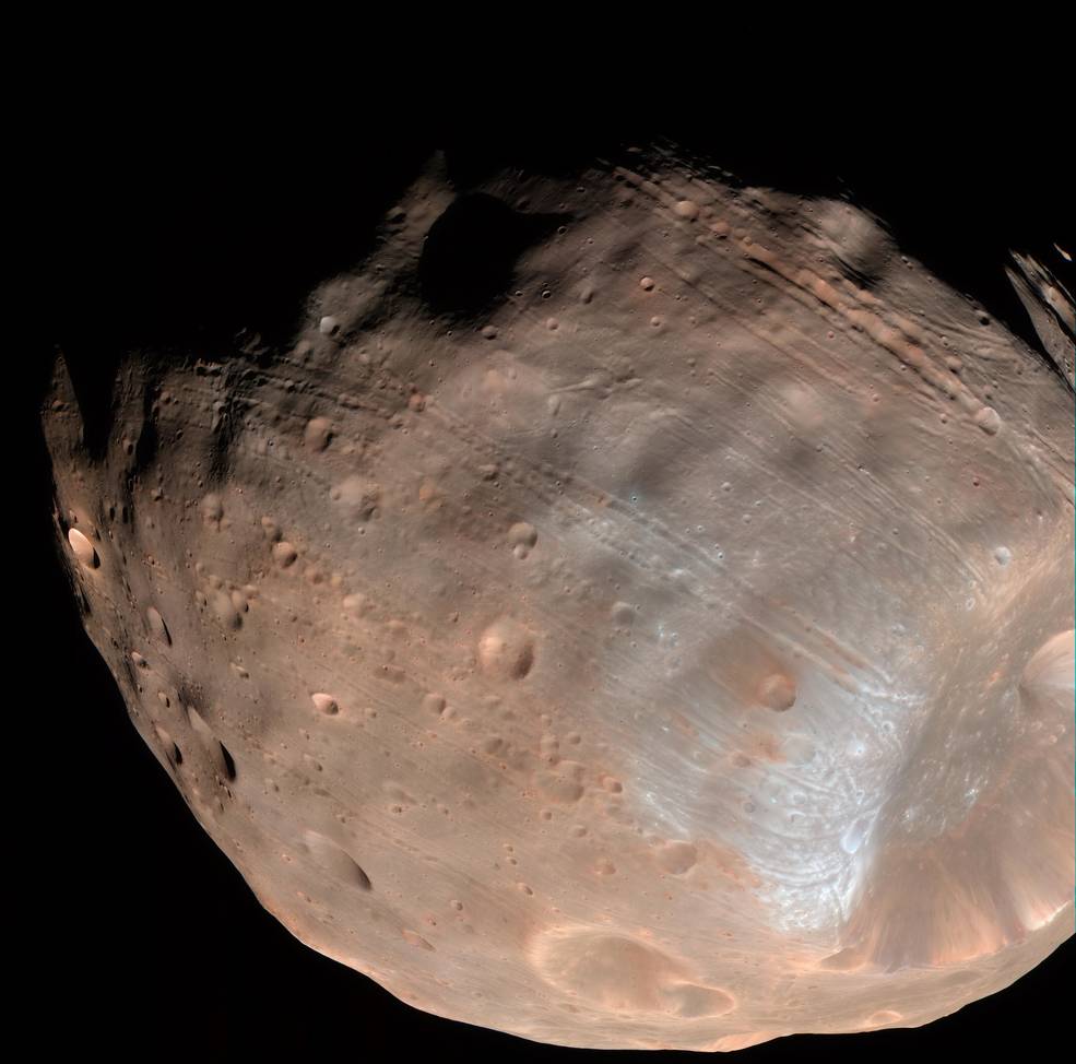 Phobos, the larger of the two Moons of Mars. Source: NASA