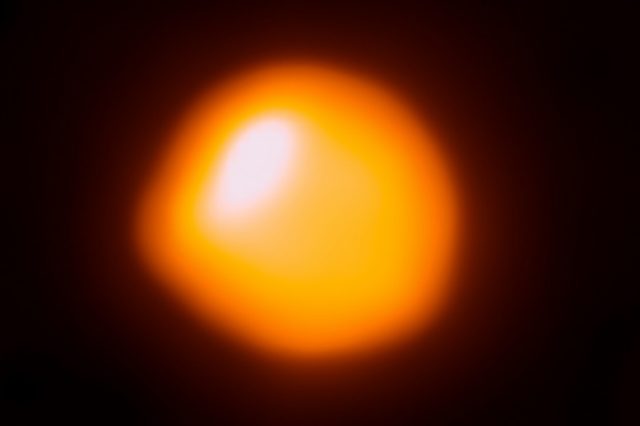 An image of Betelgeuse. Image Credit: ALMA (ESO/NAOJ/NRAO)/E. O’Gorman/P. Kervella.