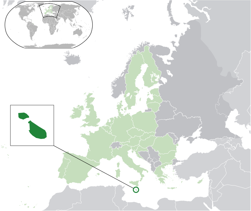 Malta's location on the map.