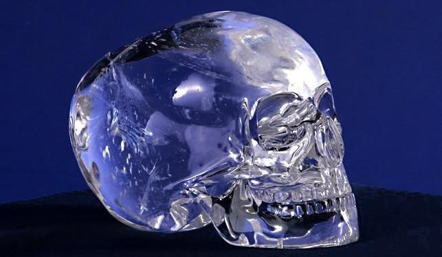 The most famous crystal skull in the world, allegedly discovered under a Mesoamerican pyramid by Mitchell Hedges.