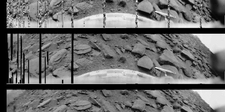 Venera 9 image of Venusian surface (1975). Image Credit: Roscosmos.