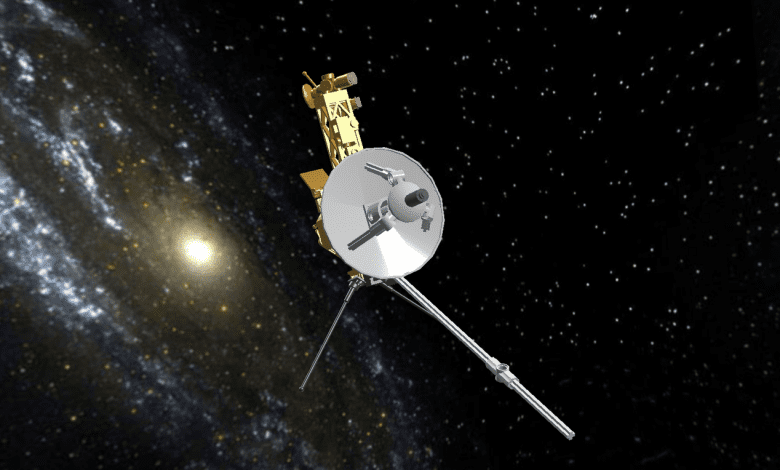 A model of NASA's Voyager 1 space probe.