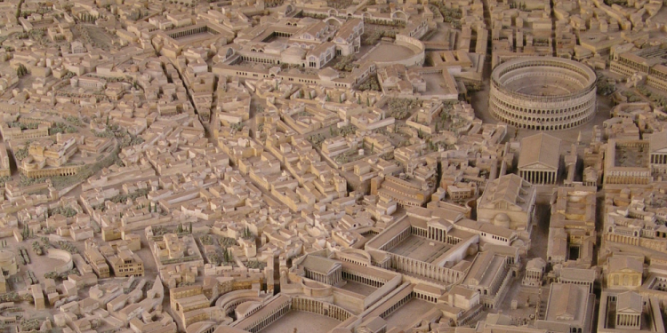 Scale model of Rome. The archaeologist who created it claims it took 36 years to complete and is the most accurate model of Ancient Rome. How much ancient Roman concrete was used to build Rome?