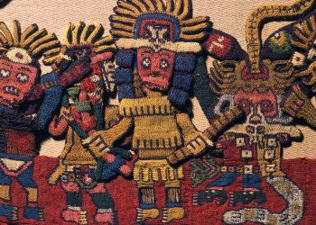 A fine example of the craftsmanship of the ancient Paracas culture - one of the many embroidered textiles found in the Paracas Necropolis.