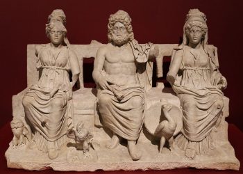 The Capitoline Triad of ancient Rome. These were the three main ancient deities - Jupiter, Juno, and Minerva.