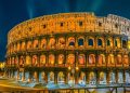 Night view of the magnificent Roman Colosseum. Credit: Pinterest