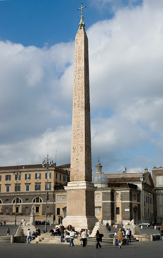 The ancient Egyptian obelisk of Flaminio in Rome.