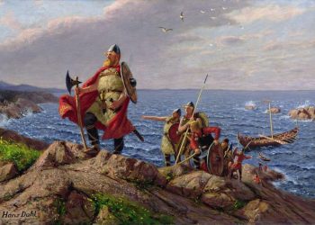 Leif Erikson discovers America, a painting by Norwegian painter Hans Dahl (1849-1937). Credit: Wikiwand