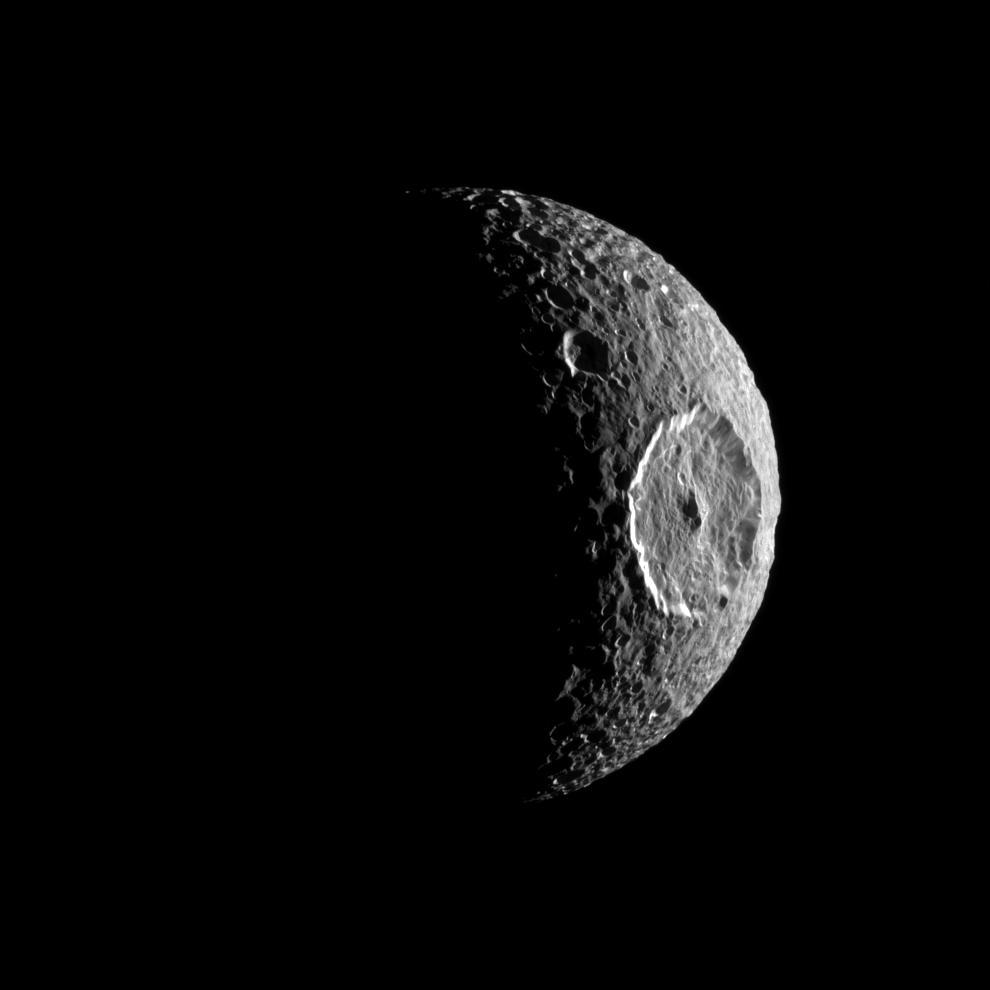 The Herschel crater on Mimas. Source: NASA