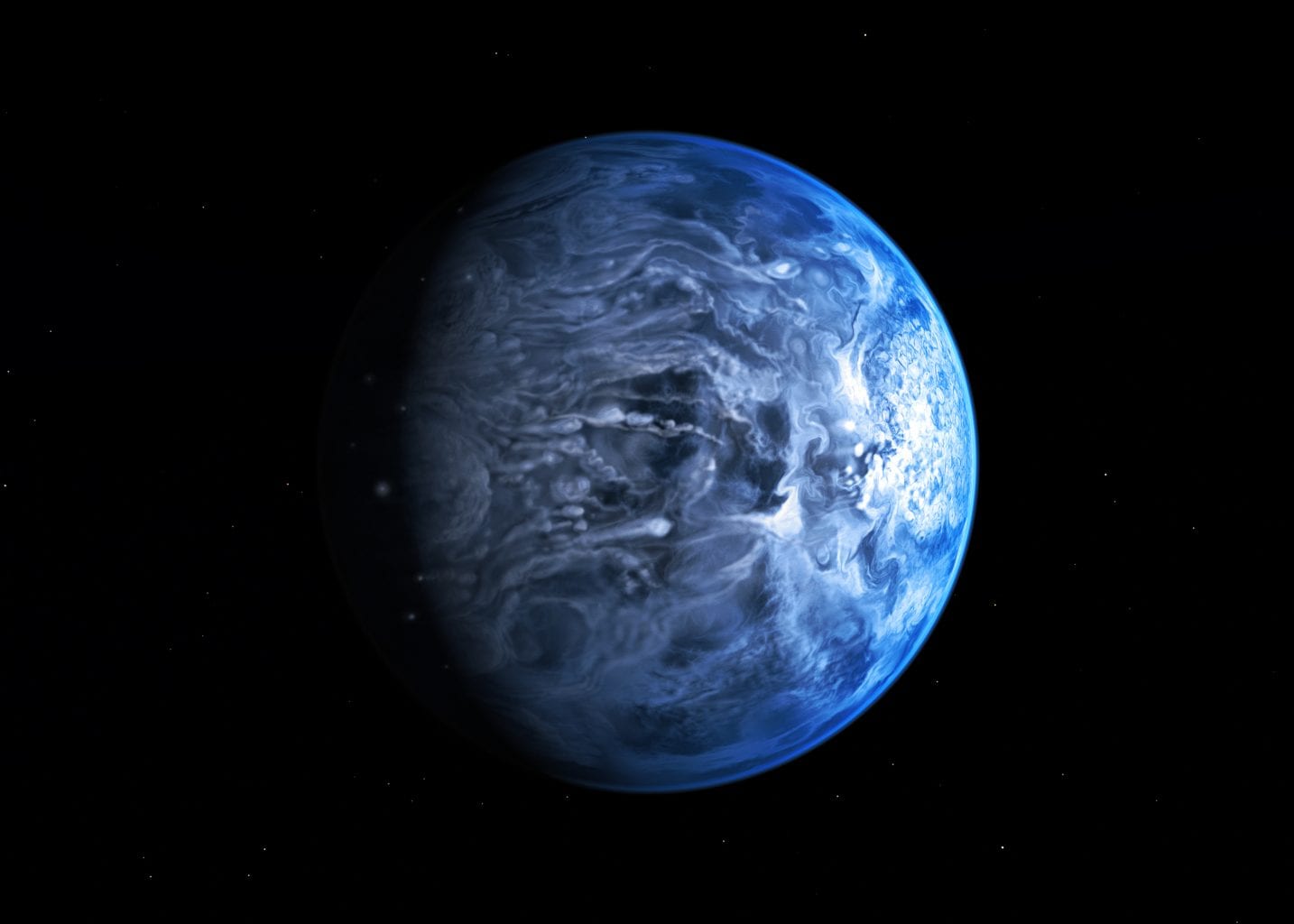 Exoplanet HD 189733b by NASA, the terrifying planet with endless rains of glass. Source: NASA