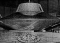 The alleged flying saucer of Otis Carr, powered by his mysterious antigravity technology, that was supposed to fly to the moon.
