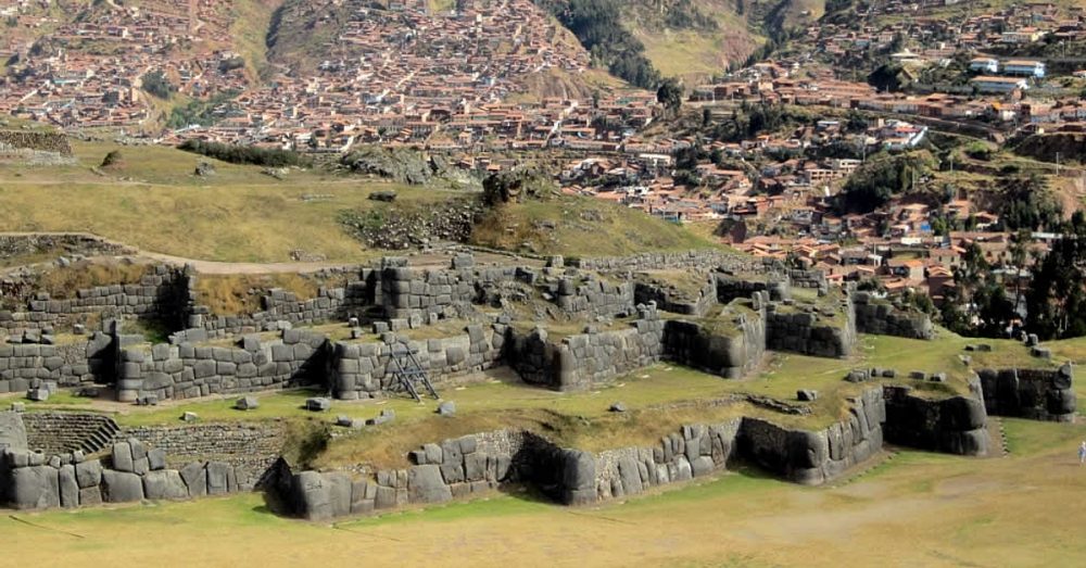 The largest Inca structure - the Sacsayhuaman fortress. 