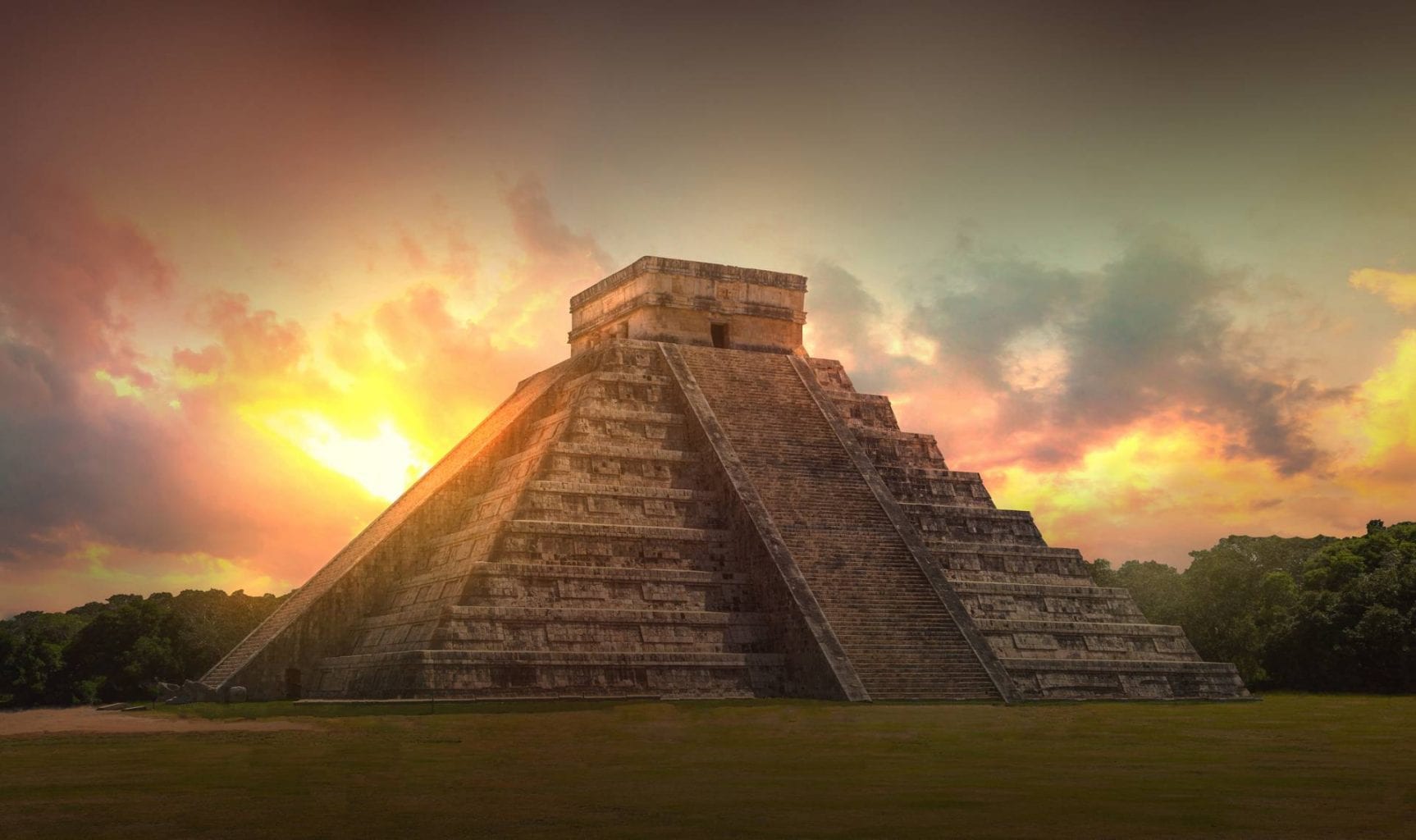 The marvelous step pyramid at Chichen Itza.
