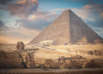 The most famous monument in the world - the Great Pyramid of Giza.