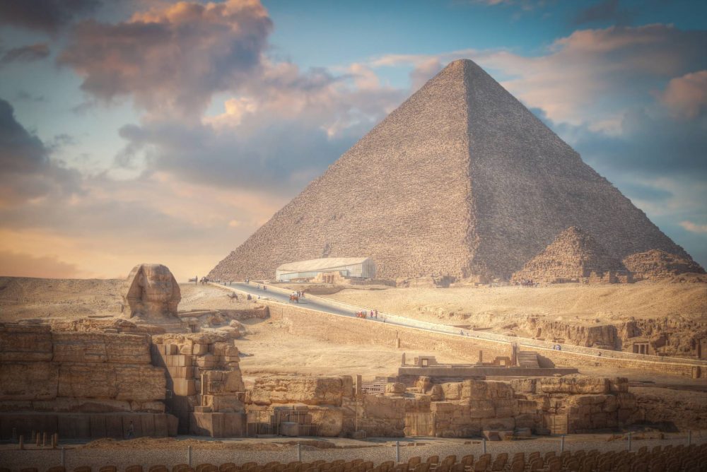 The most famous monument in the world - the Great Pyramid of Giza.