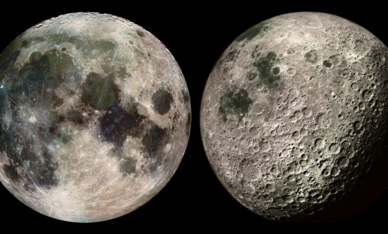An image of both sides of the Moon.