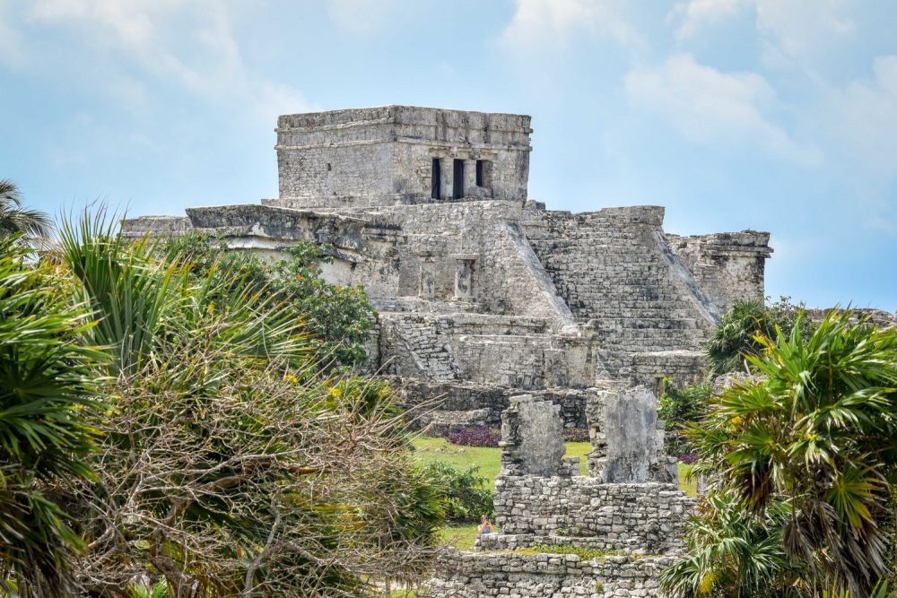 The ancient site of Tulum is located on the Caribbean coastline. Credit: Pinterest 