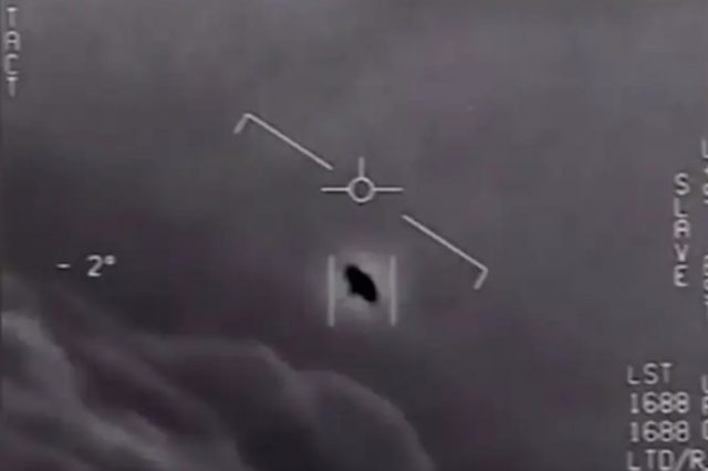 Screenshot from the footage released by the US Navy last year, confirming their encounters with UFOs. What are the chances of seeing a UFO during your lifetime?