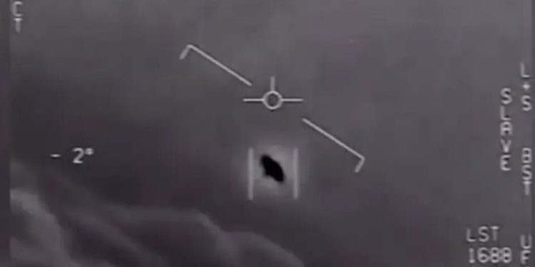 Screenshot from the footage released by the US Navy last year, confirming their encounters with UFOs. What are the chances of seeing a UFO during your lifetime?