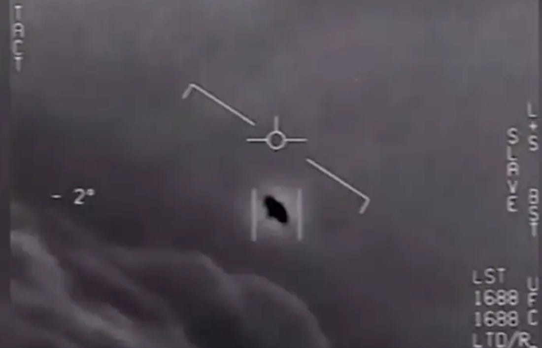 Screenshot from the footage released by the US Navy last year, confirming their encounters with UFOs. What are the chances of seeing a UFO during your lifetime?