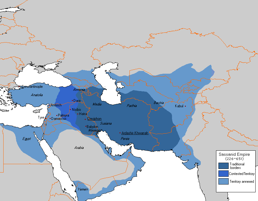 Territorial expansion of the Sasanian Empire which divided East from the West. Credit: Ancient.eu