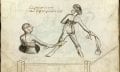 Depiction of a marital duel from Hans Talhoffer's fencing manual from 1459. Credit: Wikipedia