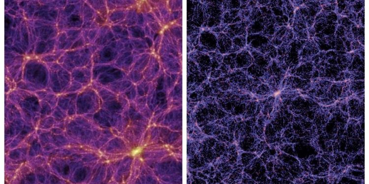 A comparison showing the human brain and the universe. Depositphotos.