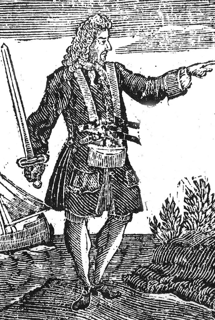 An 18th century engraving of Charles Vane. Credit: Wikipedia 