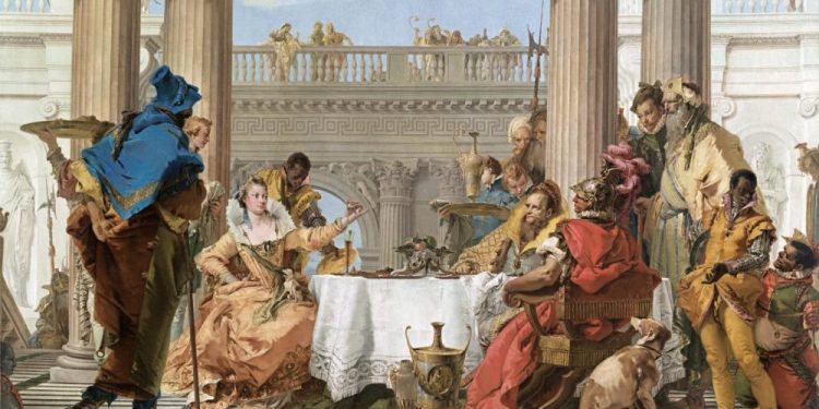 The Banquet of Cleopatra (1743-1744), oil on canvas, Giovanni Battista Tiepolo. Credit: Google Arts And Culture