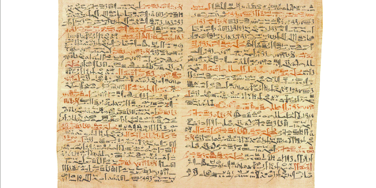 The Edwin Smith Papyrus is the oldest known medical text on traumas. Credit: Research Gate