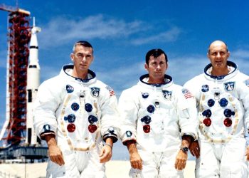Apollo 10 astronauts Eugene Cernan, John Young and Thomas Stafford photographed before the famous mission. Credit: NASA