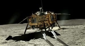 The Chang'e 4 Lander on the far side of the Moon. Credit: CLEP/ Doug Ellison