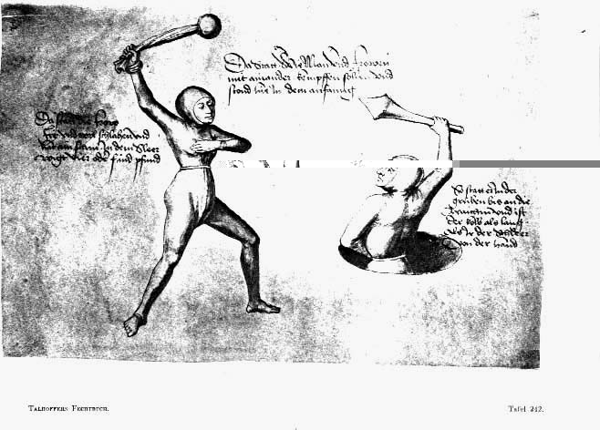 Illustration from a 1459 fencing manual. Credit: Talhoffer Fechtbuch / MS Thott.290.2º