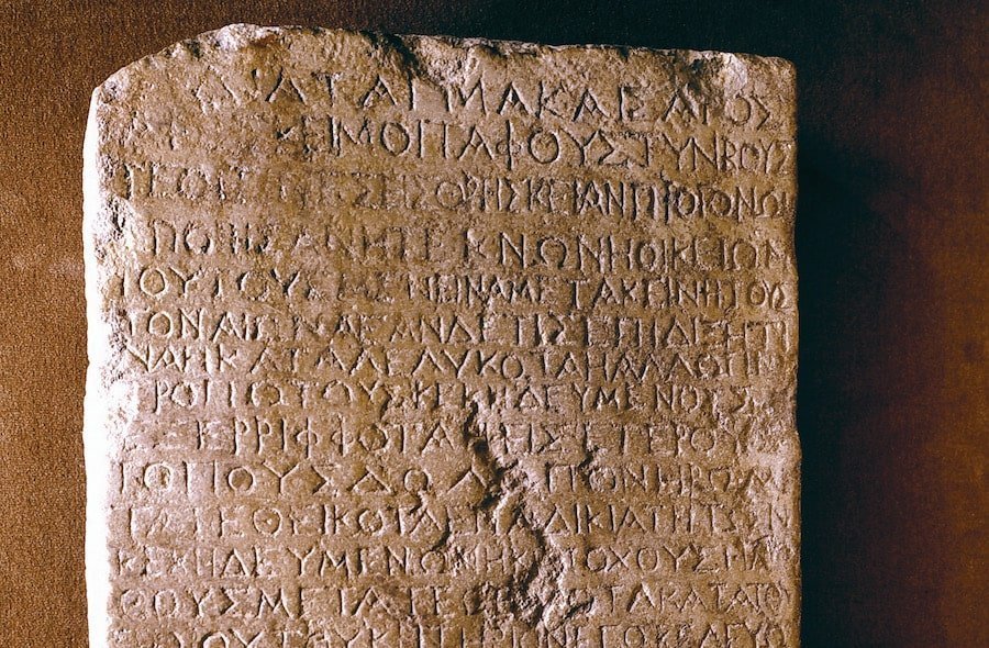 Upper half of the Nazareth Inscription.