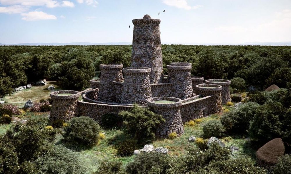Reconstruction of Nuraghe Arrubio as it should have looked in ancient times. Credit: Sardinia Property Finder