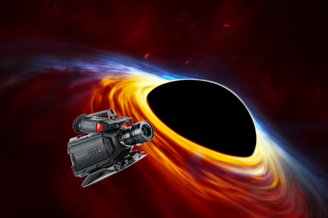 An artistic impression of a spinning black hole with its surrounding accretion disc. What if we send a transmitting camera into a black hole? Credit: ESA/Hubble, ESO, M. Kornmesser