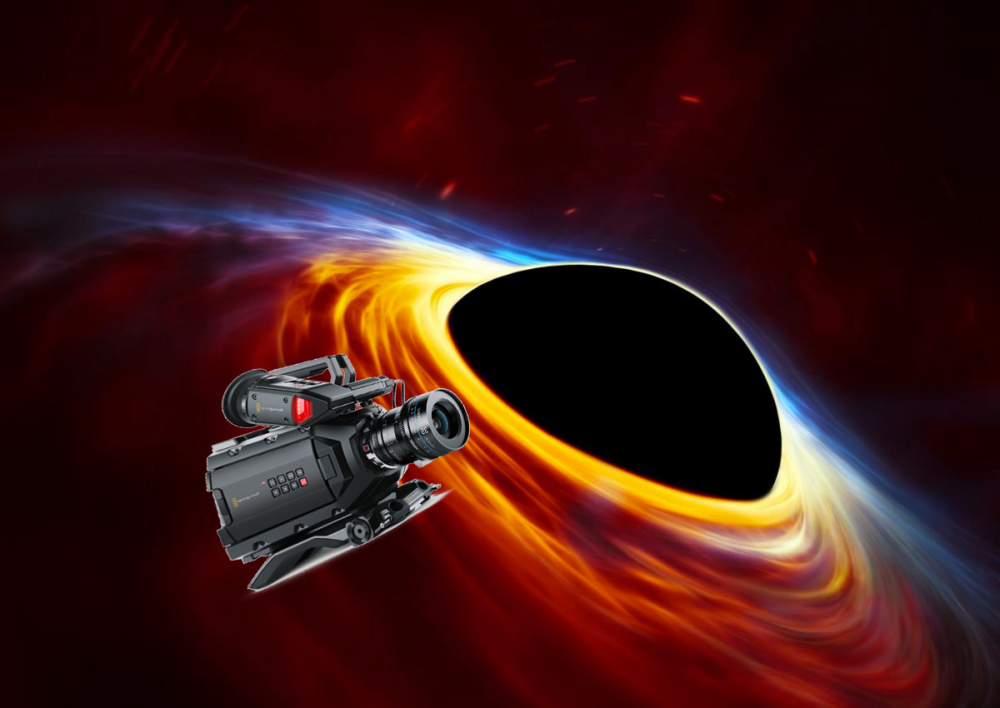 An artistic impression of a spinning black hole with its surrounding accretion disc. What if we send a transmitting camera into a black hole? Credit: ESA/Hubble, ESO, M. Kornmesser