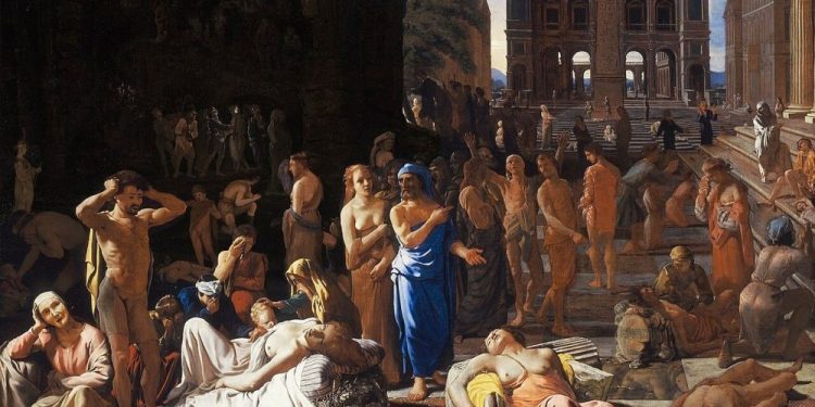 The plague of Athens in 430 BC. Credit: Michiel Sweerts