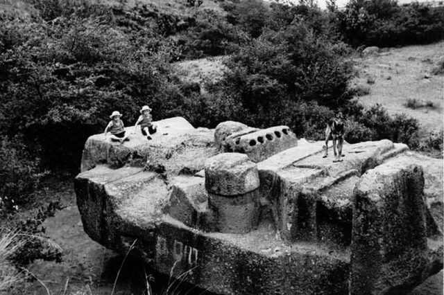 Here is how the massive Monolith of Tlaloc looked when it was excavated. Credit: Mexicolour.co.uk
