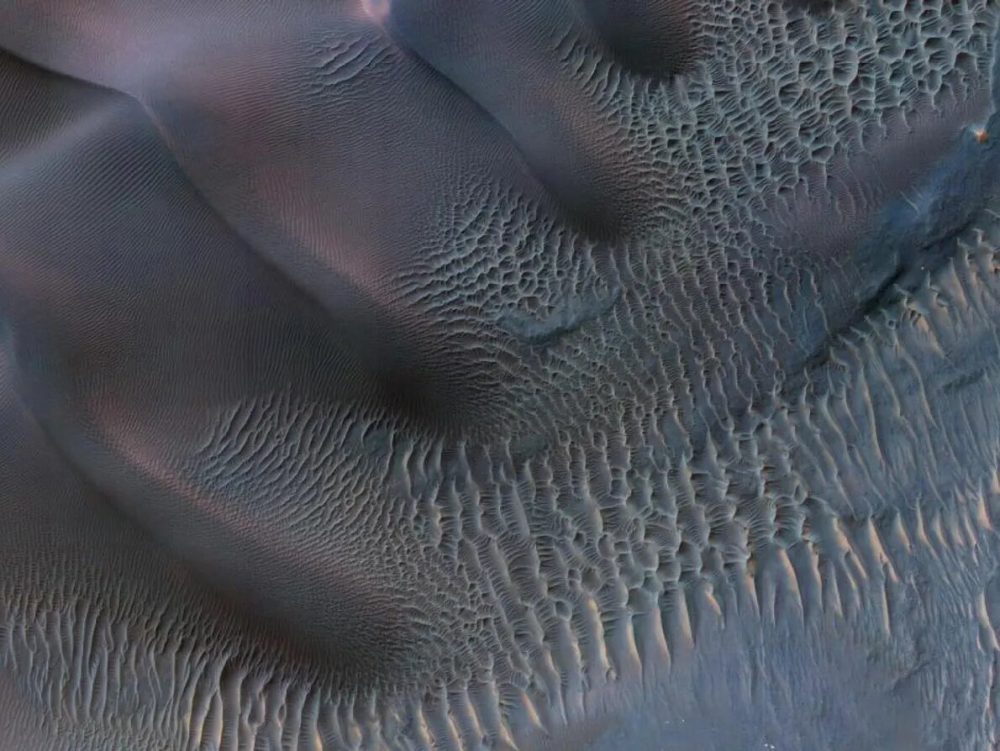 Surface image of sand dunes on Mars which are among the most widespread geological formations on the planet. Credit: NASA
