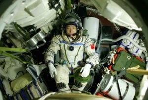 Astronaut Yang Liwei aboard the Shenzhou 5 spacecraft during his mission which was interrupted by the weird knocking sound. Credit: China.org.cn